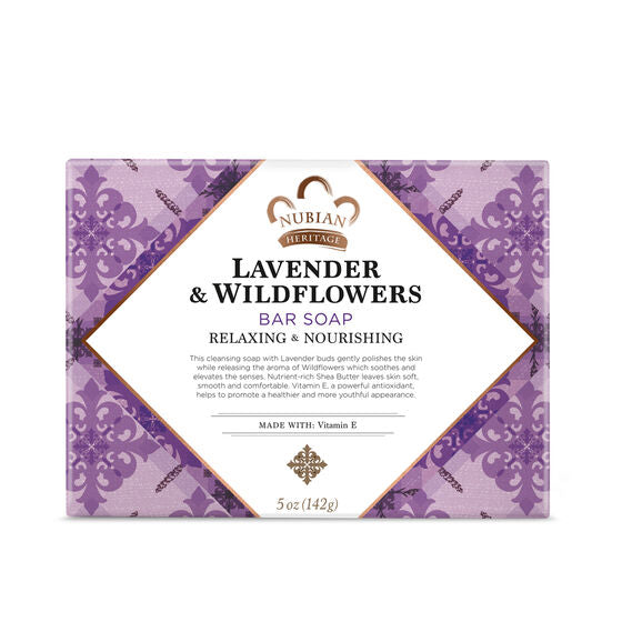 Nubian Heritage Bar Soap Lavender And Wildflowers - 5 Oz