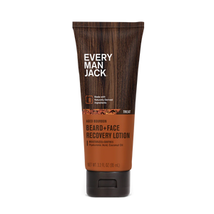 Every Man Jack Aged Bourbon Recovery Beard and Face Lotion for Men, Naturally Derived, 3.2 oz