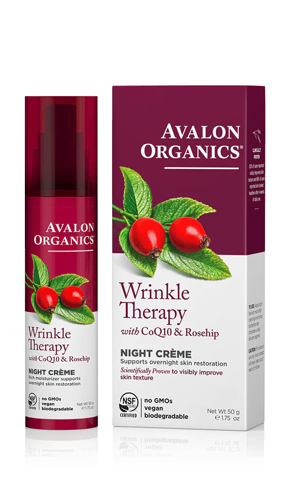 Avalon Organics Coq10 Wrinkle Defense Night Creme - 1.75 Fl Oz