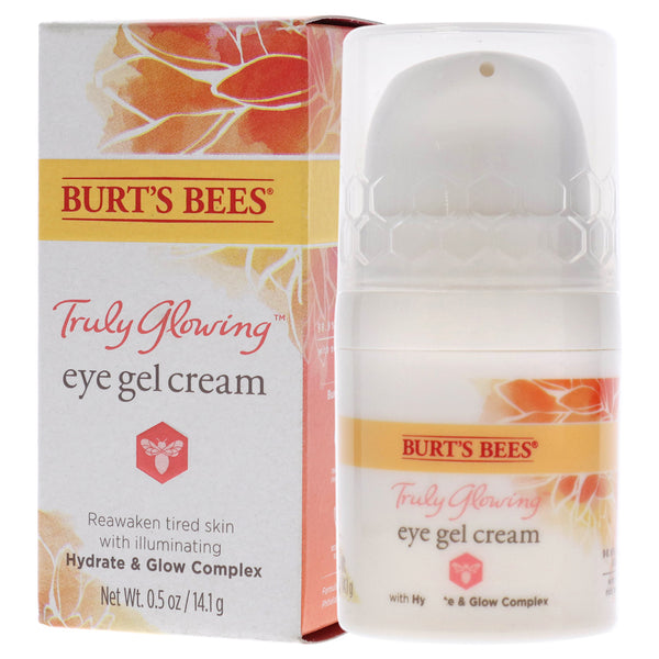 Truly Glowing Eye Gel Cream by Burts Bees for Unisex - 0.5 oz Cream