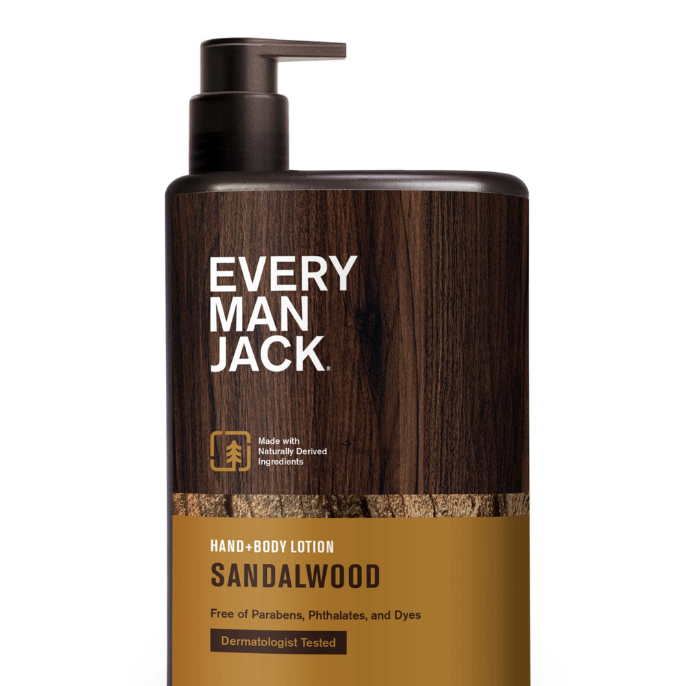 Every Man Jack Mens Sandalwood Hand & Body Lotion for All Skin Types - 13.5oz