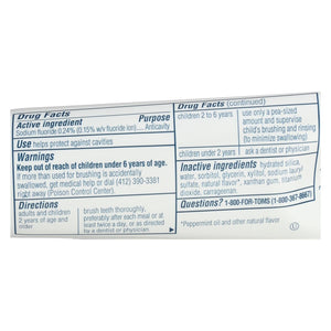 Tom's Of Maine Travel Natural Toothpaste - Fresh Mint Fluoride - Case Of 24 - 3 Oz.