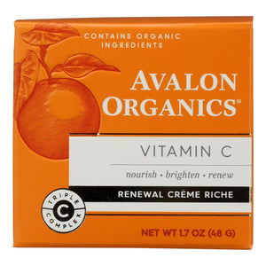 Avalon Organics - Face Creme Vit/c Rnew Rch - 1 Each-1.7 Oz