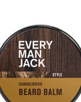 Every Man Jack Beard Balm - Moisturize and Style Beard - Light Sandalwood Scent - 2oz