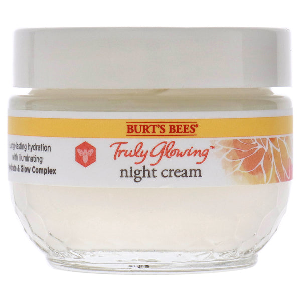 Truly Glowing Night Cream by Burts Bees for Unisex - 1.8 oz Cream