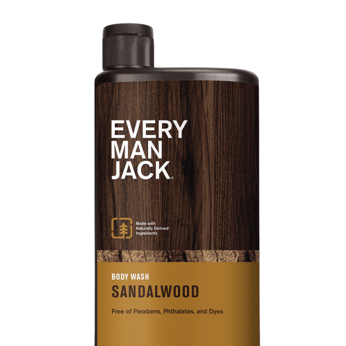 Every Man Jack Sandalwood Hydrating Mens Body Wash for All Skin Types - 16.9oz