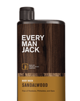 Every Man Jack Sandalwood Hydrating Mens Body Wash for All Skin Types - 16.9oz