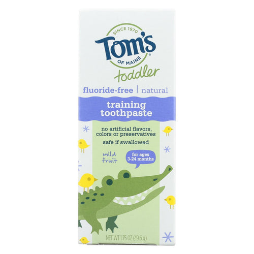 Tom's Of Maine Toothpaste - Toddler Training - Natural - Fluoride Free - Mild Fruit - 1.75 Oz - Case Of 6